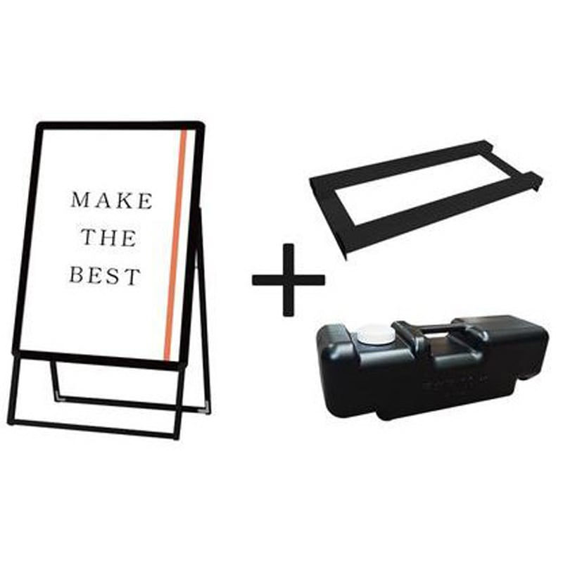 PGSK-B2KB-G-3SET ポスターグリップスタンド看板 屋外用 ブラック ウエイトアーム・水タンクセット 常磐精工 B2片面タイプ 質量片面4.5kg 適合サイズB2奥行395mm  PGSK-B2KB-G-3SET 19,485円