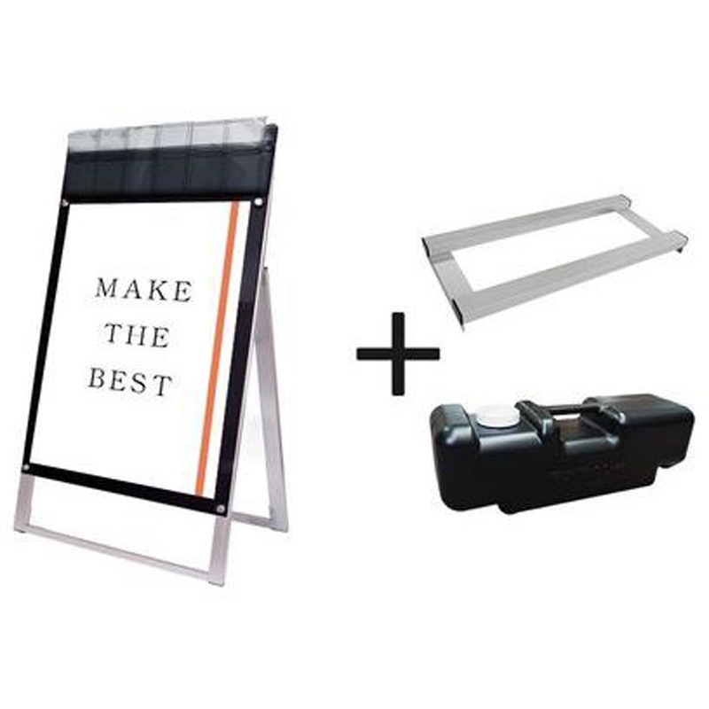 PSSKP-B1KB-G-3SET ポスター用スタンド看板パンフレットケース付 ブラック(屋外用) 常磐精工 サイズB1  PSSKP-B1KB-G-3SET