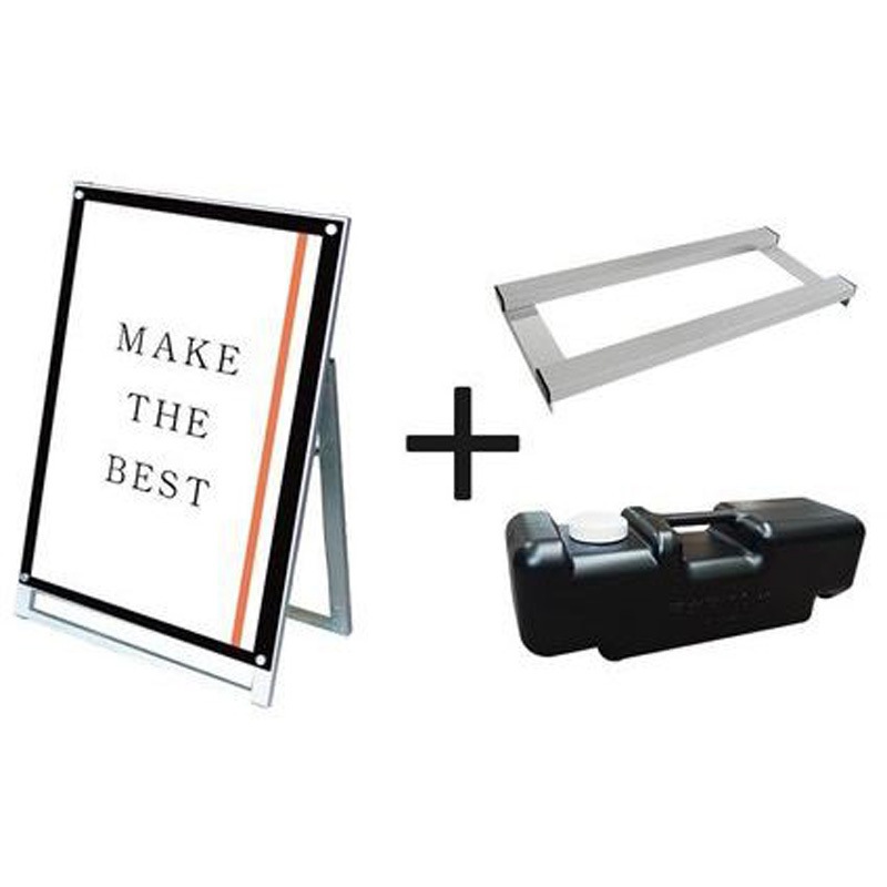 PSSKMN-A1LKB-3SET ポスター用スタンド看板マグネジ A1ロウ片面ブラック ウエイトアーム・水タンクセット 1台 常磐精工 【通販モノタロウ】