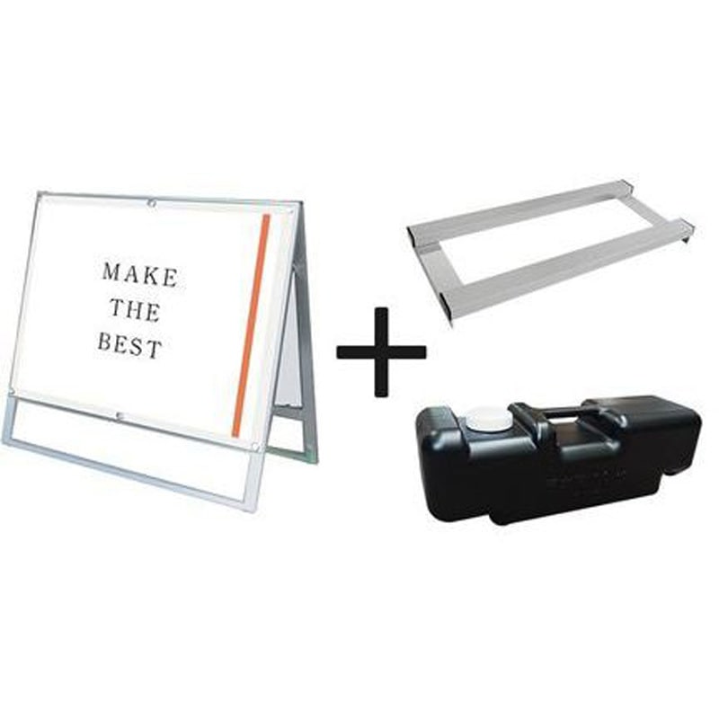 PSSKMN-B1YLRW-3SET ポスター用スタンド看板マグネジ B1横ロウ両面ホワイト ウエイトアーム・水タンクセット 1台 常磐精工 【通販モノタロウ】