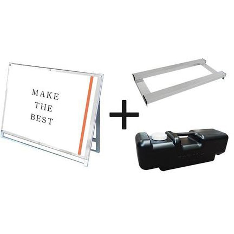 PSSKMN-A0YLKW-3SET ポスター用スタンド看板マグネジ A0横ロウ片面ホワイト ウエイトアーム・水タンクセット 1台 常磐精工 【通販モノタロウ】