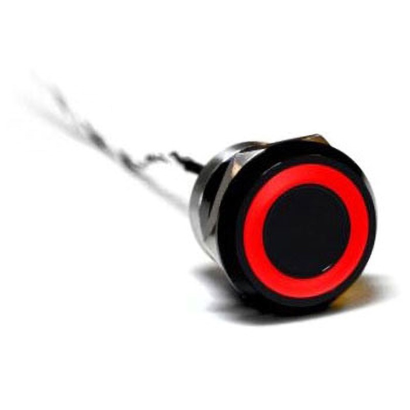 MC25LOBGR タッチスイッチ 静電容量型 ラッチ NO IP68 陽極酸化処理 黒 1箱 60個入 1箱(60個) BULGIN 【通販モノタロウ】