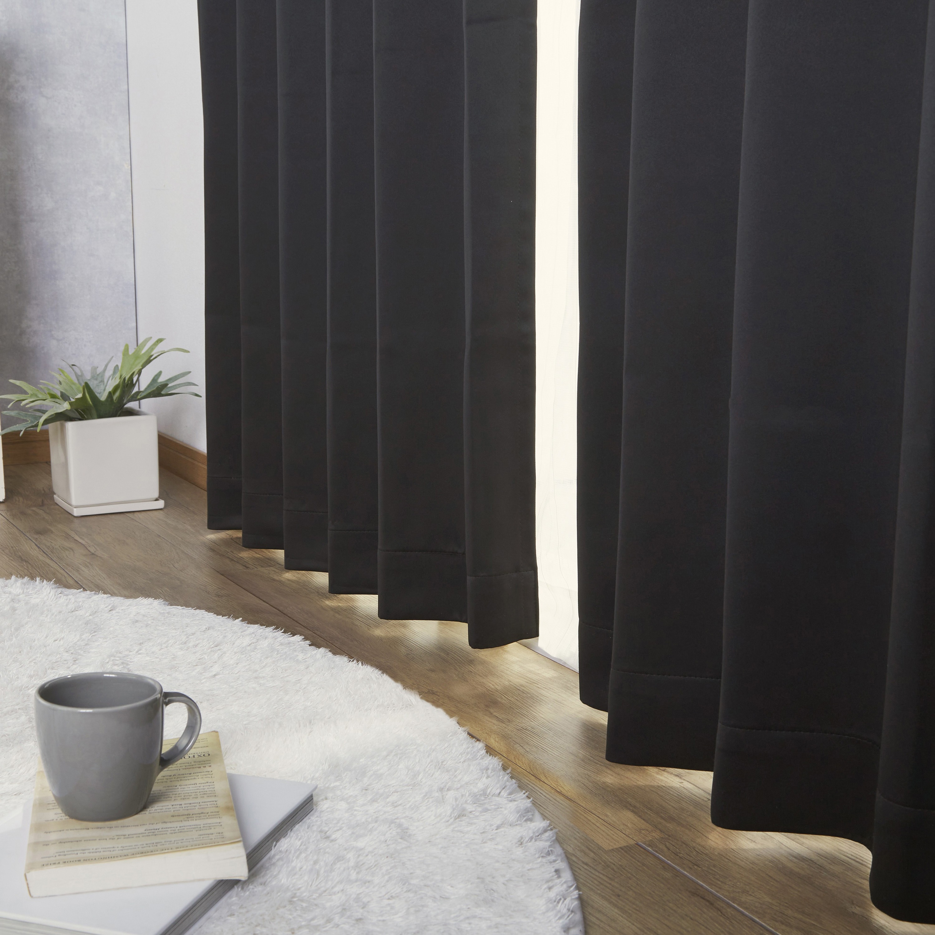 幅100×丈178cm 2枚組 1～2級遮光・シンプルドレープカーテン・遮熱