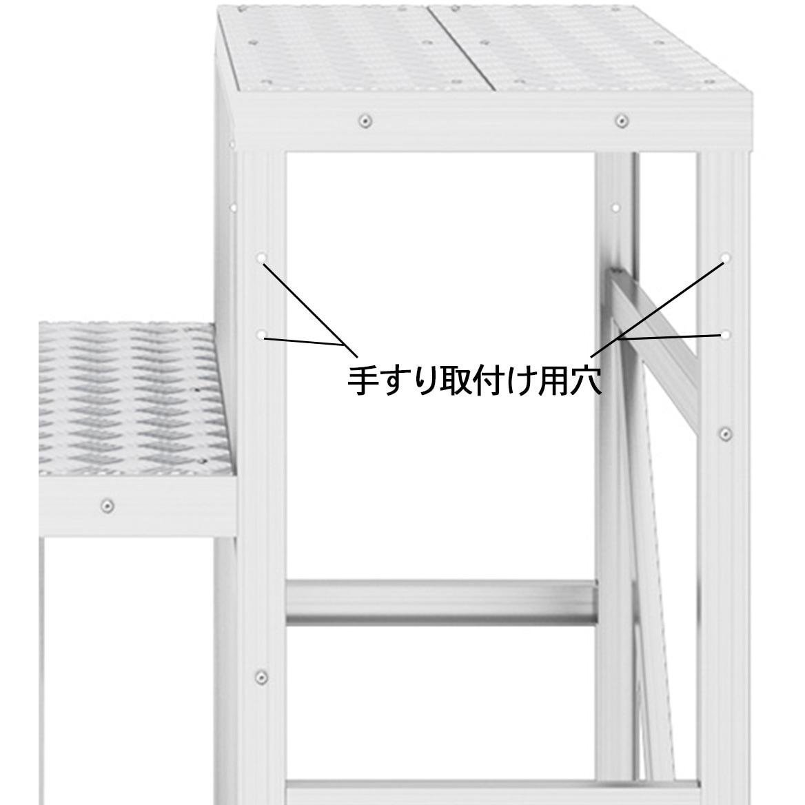DBS2-646a 組立作業台 ライトステップ 縞板タイプ DBS-a 長谷川工業 天