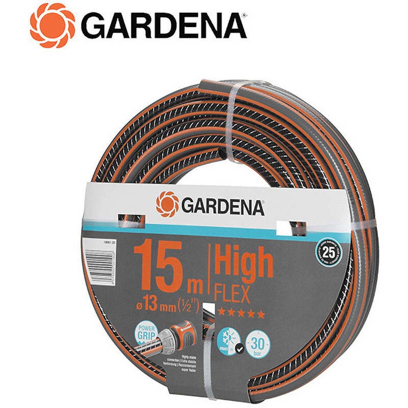 967248001 コンフォートHighFLEXホース (直径13mm、全長15m) 18061-20 GARDENA(ガルデナ) ブラック/オレンジ色