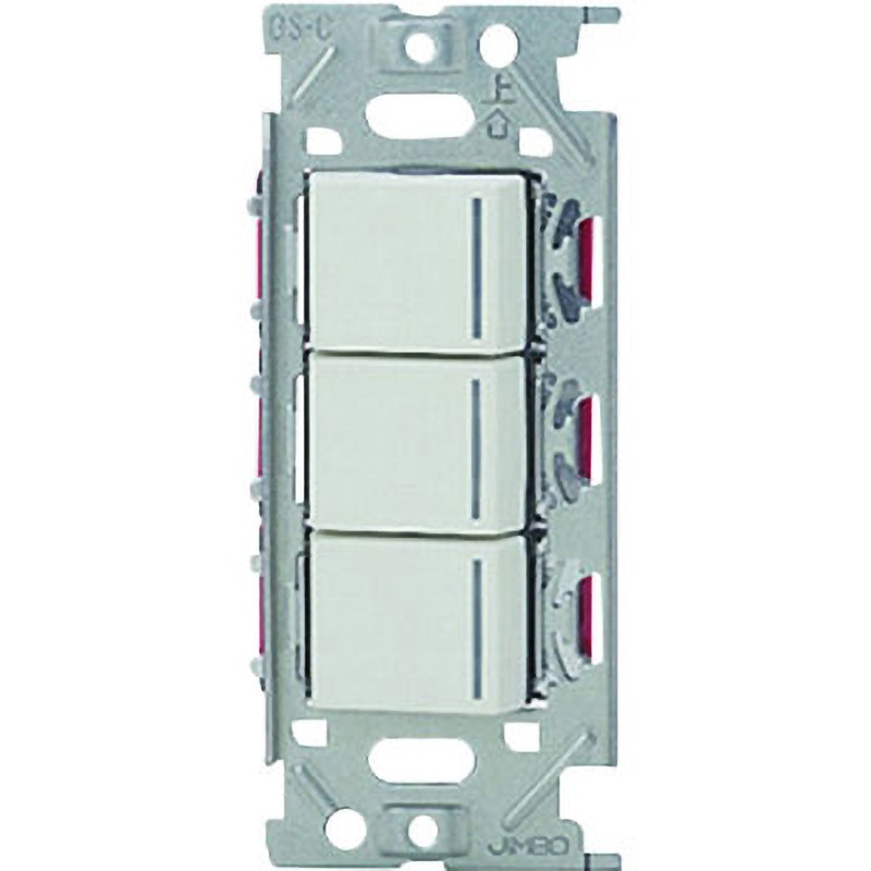 NKW03009PW NKシリーズ 3路・3路・3路ガイドランプ付きスイッチトリプルセット (PW色) 神保電器 125V