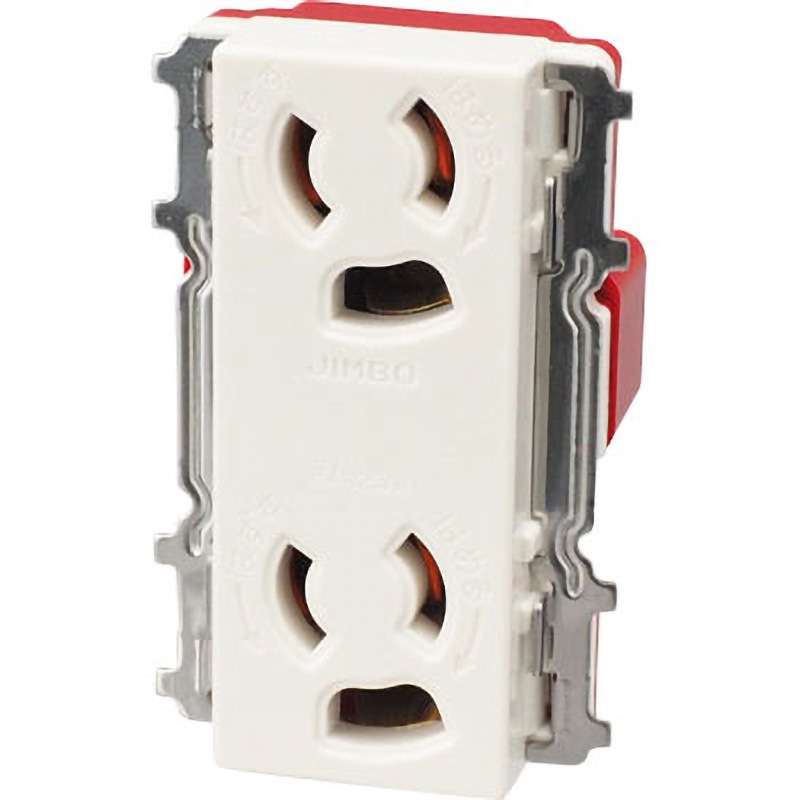 JEC-BN-99GK(PW) 抜止接地ダブルコンセント 神保電器 15A 125V