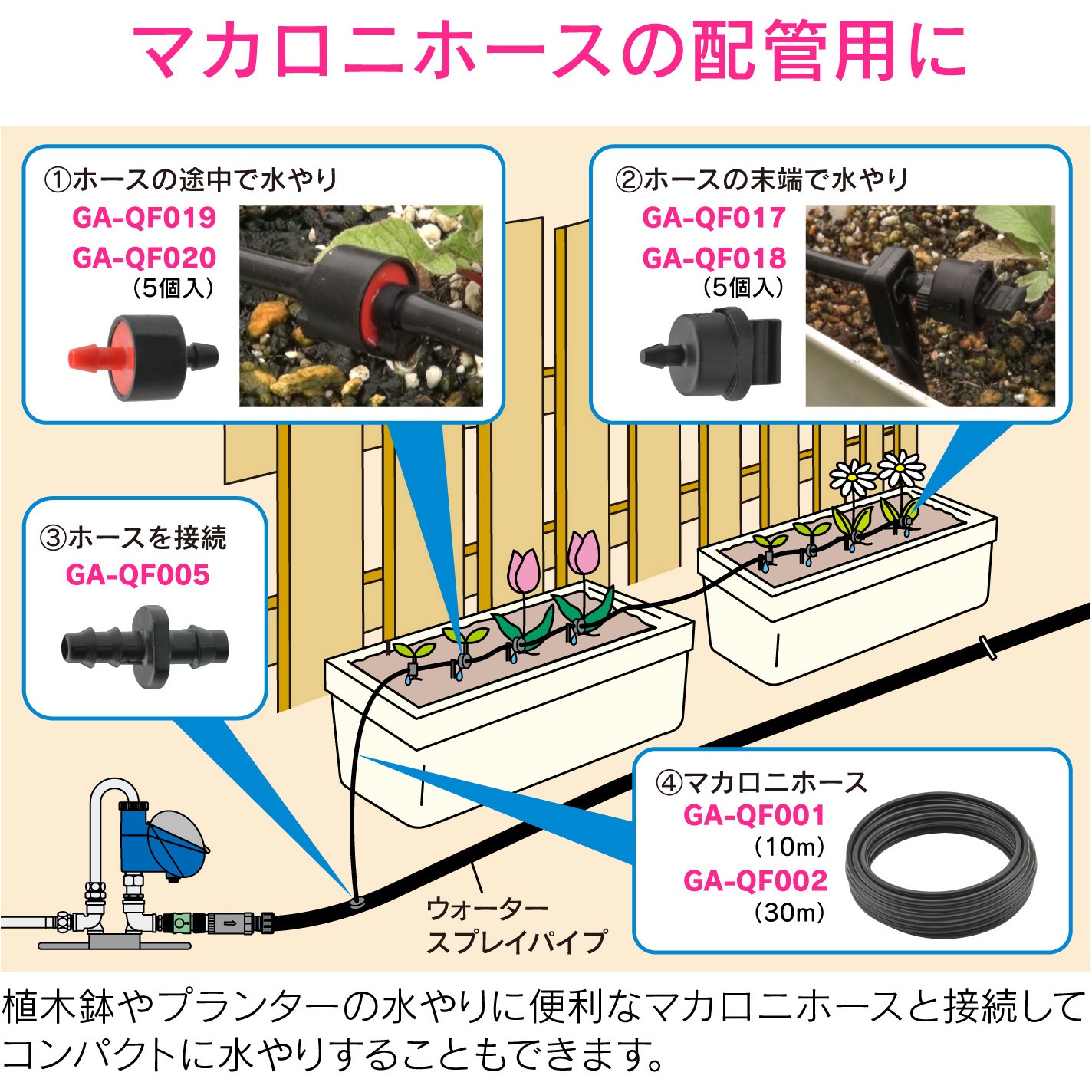 GA-QF025 これエエやん ウォータースプレイパイプ 潅水 散水
