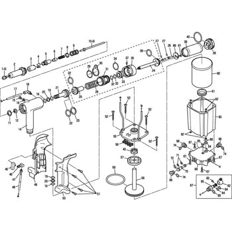 ひろ2点セット 29361 部品 エアーリベッター AR2000MV LOBSTER(ロブスター/エビ印