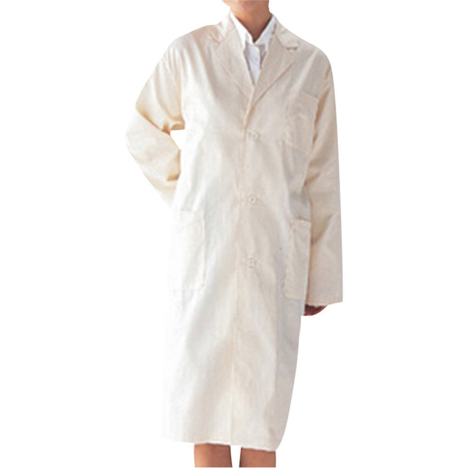 耐熱耐薬品白衣 帝健 長袖 サイズLL