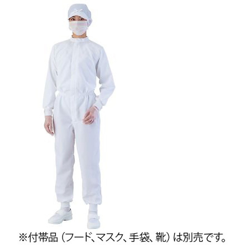 TRUSCO 制電糸グリッド仕様フード付ツナギ服 ホワイト LL TCOGFWLL トラスコ ＴＲＵＳＣＯ 制電糸グリッド仕様フード付つなぎ服 ホワイト ３Ｌ