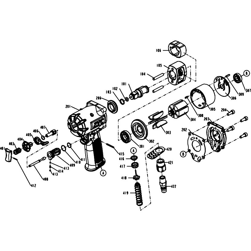 部品 インパクトレンチ(フラットノーズタイプ) JAP417