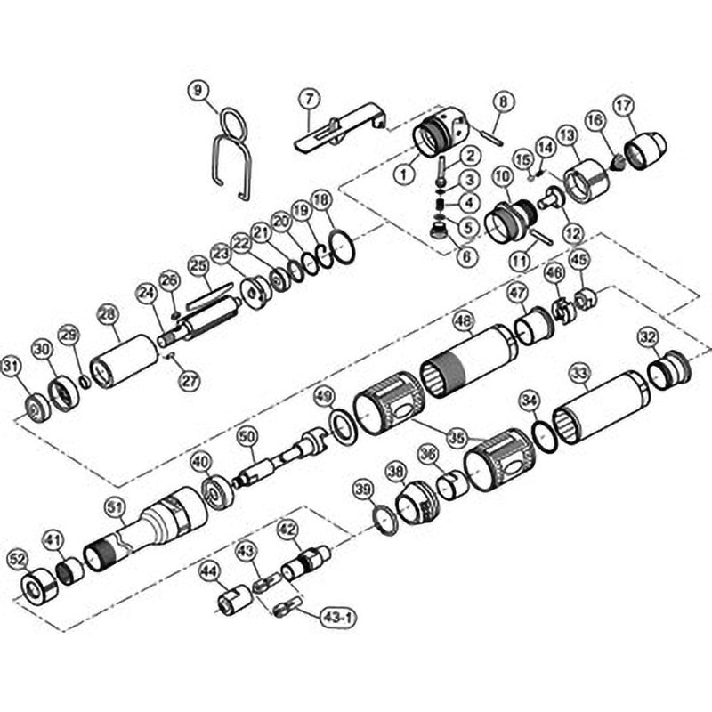 3201108L 部品 ダイグラインダー KG-11・KG-11G・KG-11L・KG-11LG 空研 排気カバーL 5,150円