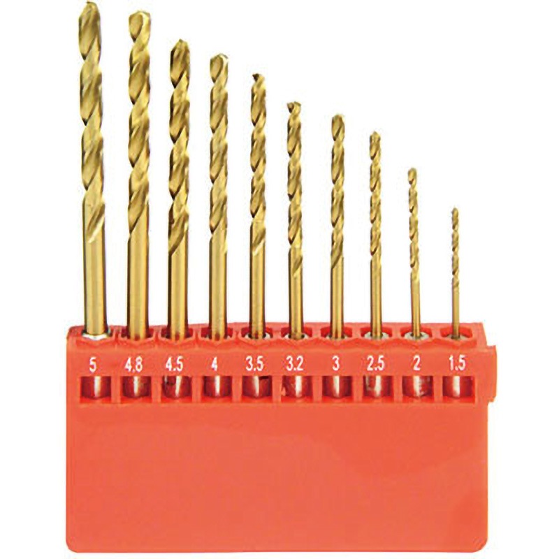 ETDT-10HEX チタン鉄工ドリルセット 1セット(10本) E-Value