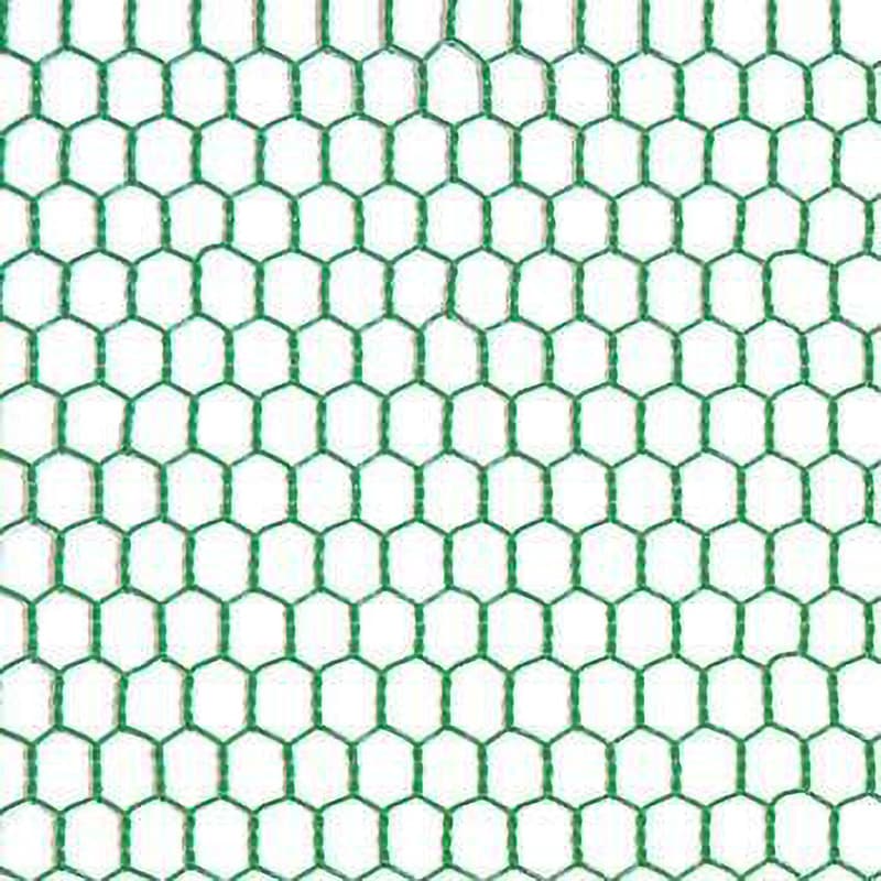 ビニール亀甲金網 (緑) 線径番20 線径0.85mm 目合16mm 幅910mm×長さ30m