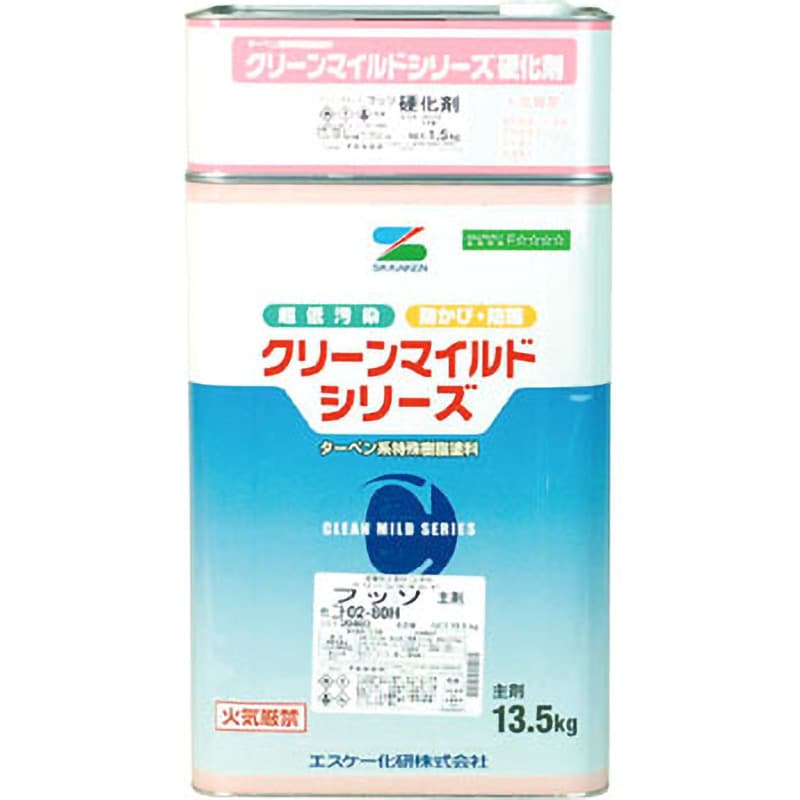 クリーンマイルドフッソ エスケー化研 ふっ素樹脂 屋内外兼用 色GN-85 1セット(15kg) - 【通販モノタロウ】