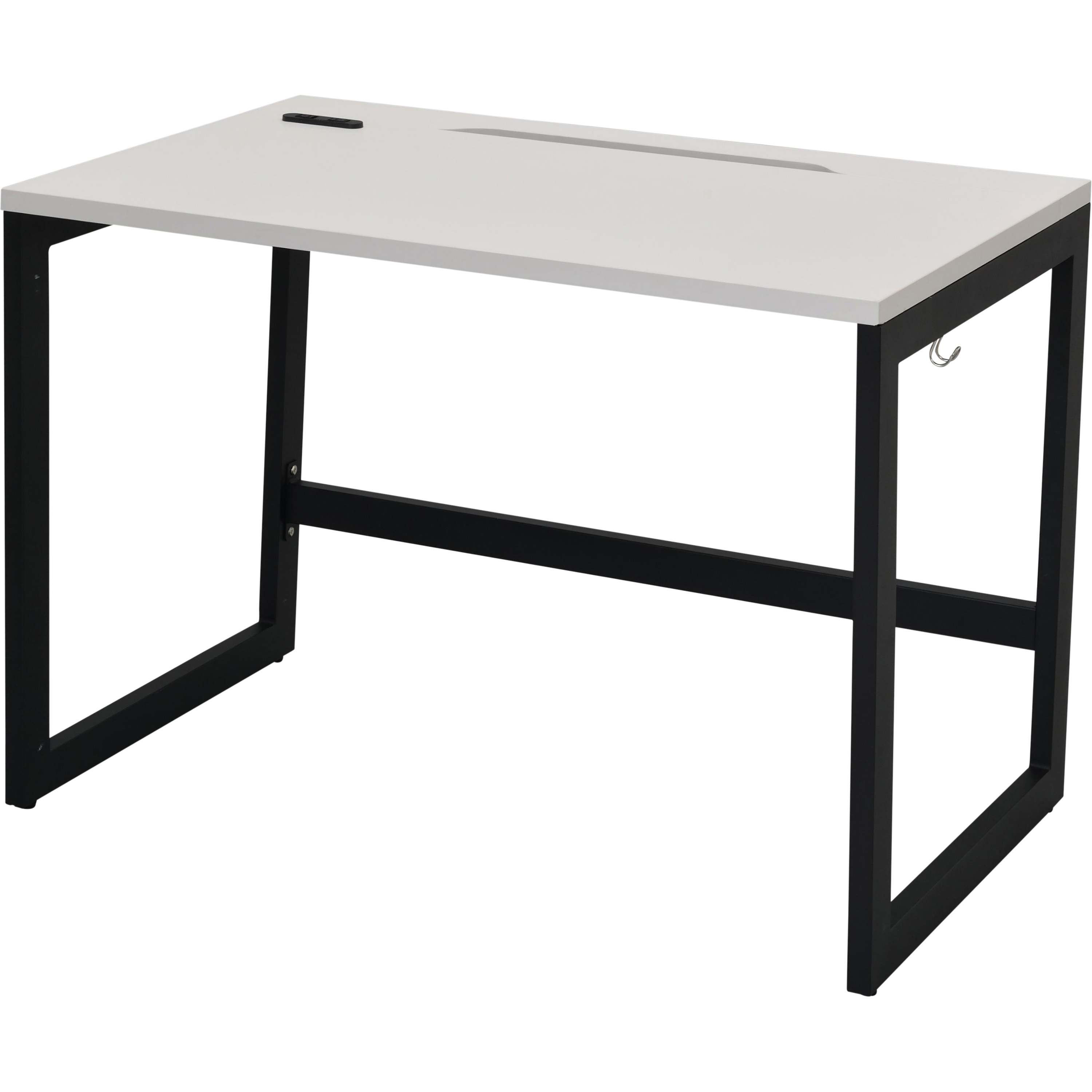 RFFLD-1060WH-BL リスム デスク W1000×D600 2ヶ口コンセント付き アール・エフ・ヤマカワ お客様組立品 ホワイト×ブラック脚色 高さ720mm  RFFLD-1060WH-BL