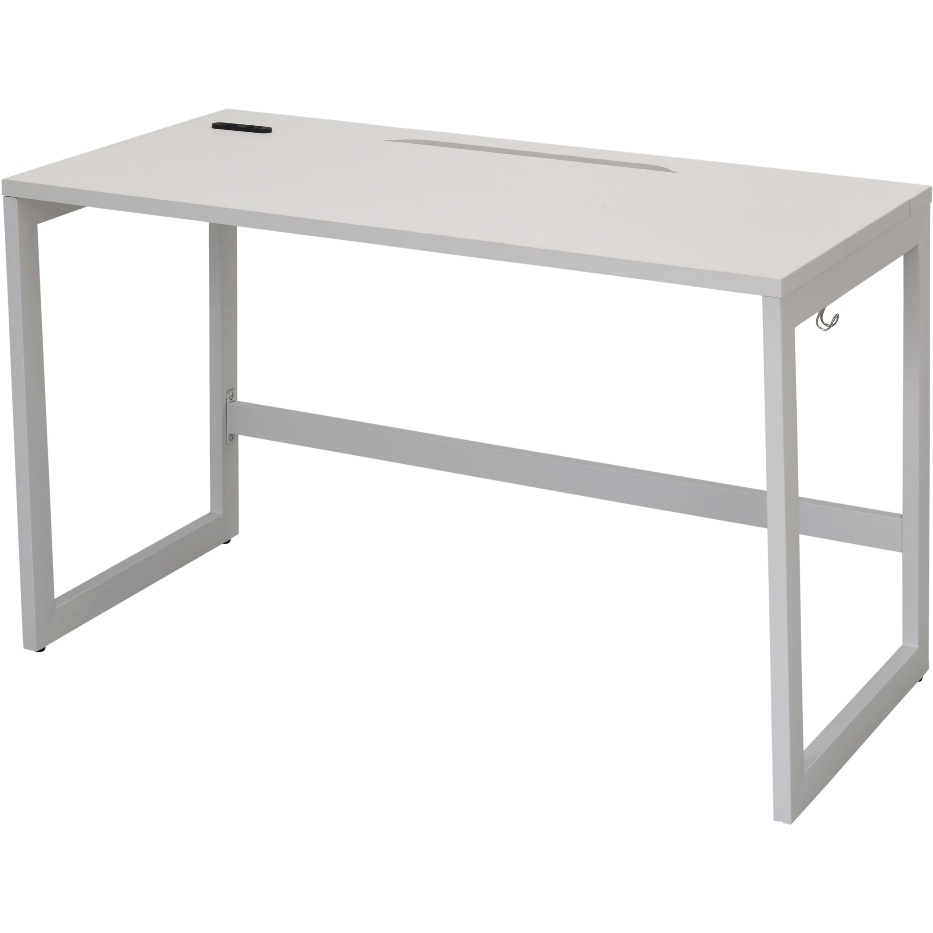 RFFLD-1260WH-WL リスム デスク W1200×D600 2ヶ口コンセント付き アール・エフ・ヤマカワ お客様組立品 ホワイト×ホワイト脚色 高さ720mm  RFFLD-1260WH-WL