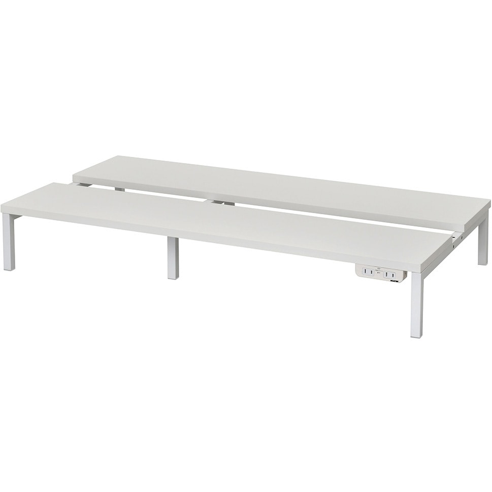 RFTR-95WH-NC 対面机上台  2ヶ口コンセント2個付き アール・エフ・ヤマカワ ホワイトA色 本体幅950mm奥行500mm高さ150mm  RFTR-95WH-NC