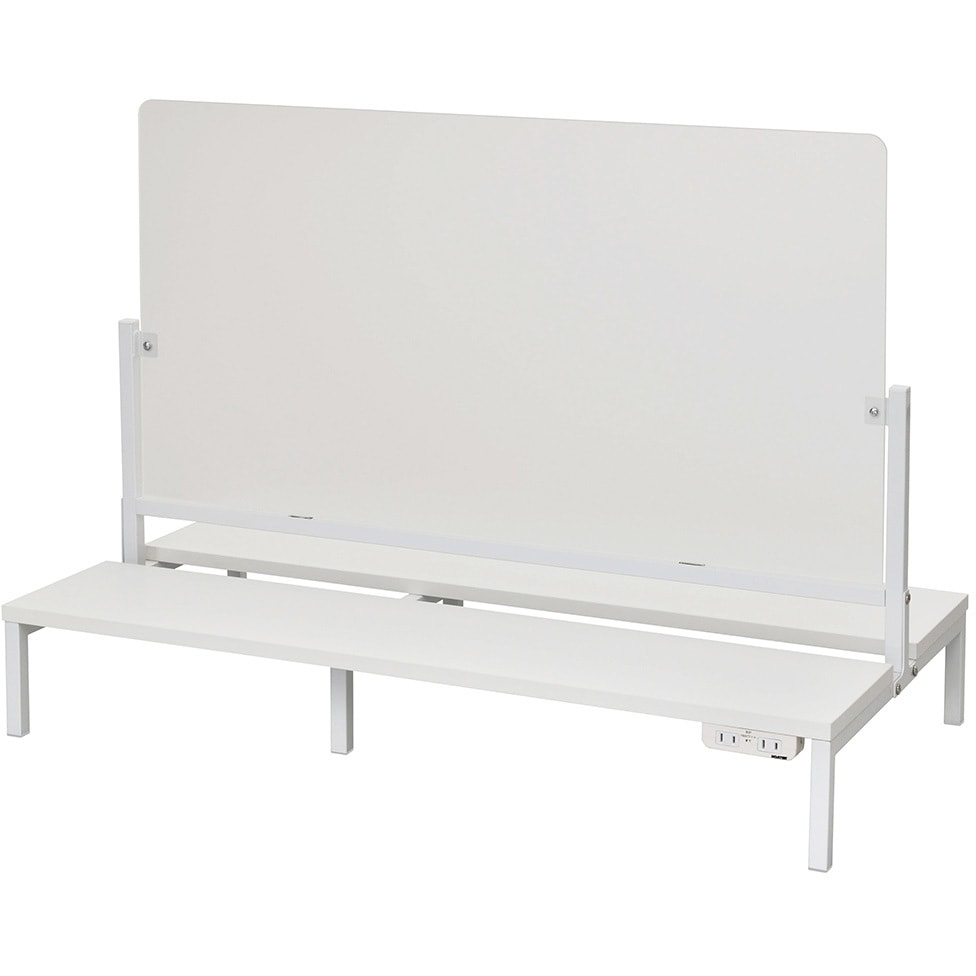 RFTR-DTP95WH-FRNC 対面机上台 フロストパネル付き 2ヶ口コンセント2個付き アール・エフ・ヤマカワ ホワイトA色