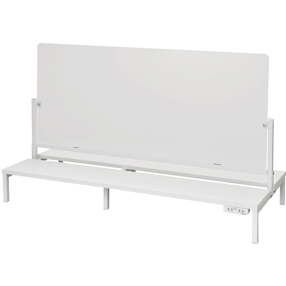 RFTR-DTP115WH-FRNC 対面机上台 フロストパネル付き 2ヶ口コンセント2個付き アール・エフ・ヤマカワ ホワイトA色