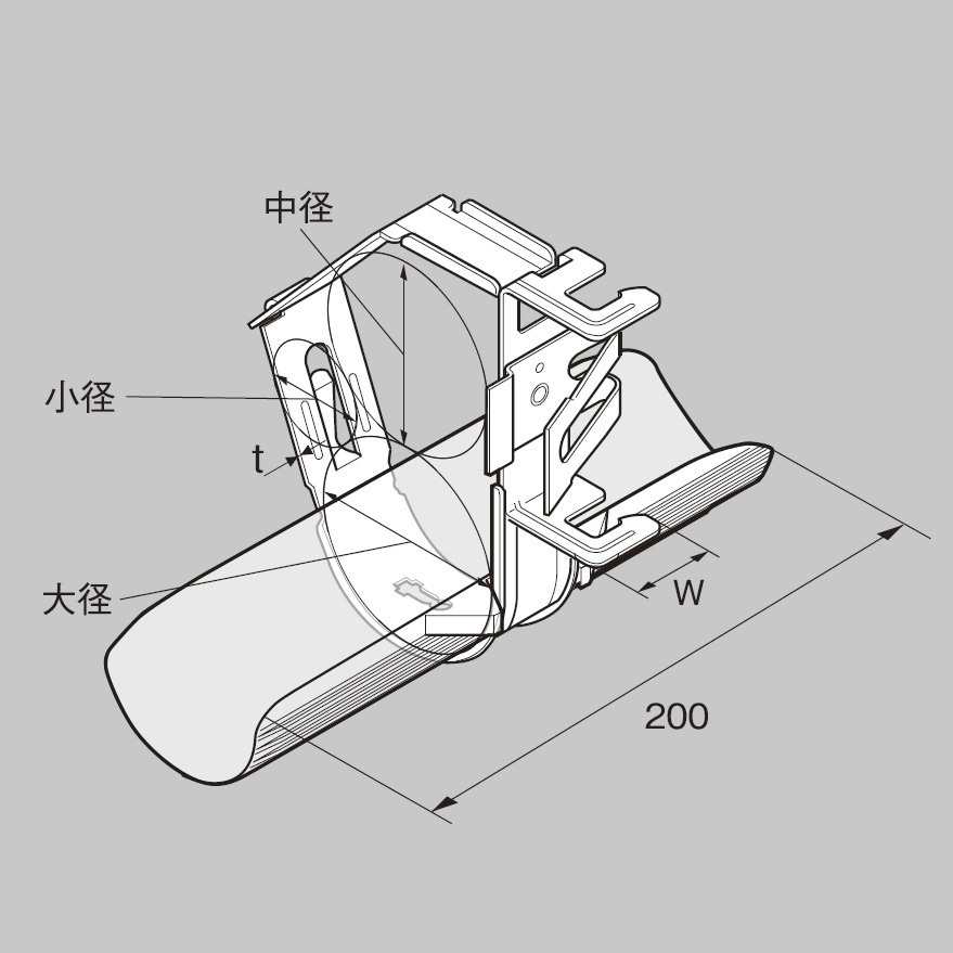 KETS820N 空調冷媒配管用金具SCキープハンガー マルチ配管用(3本用