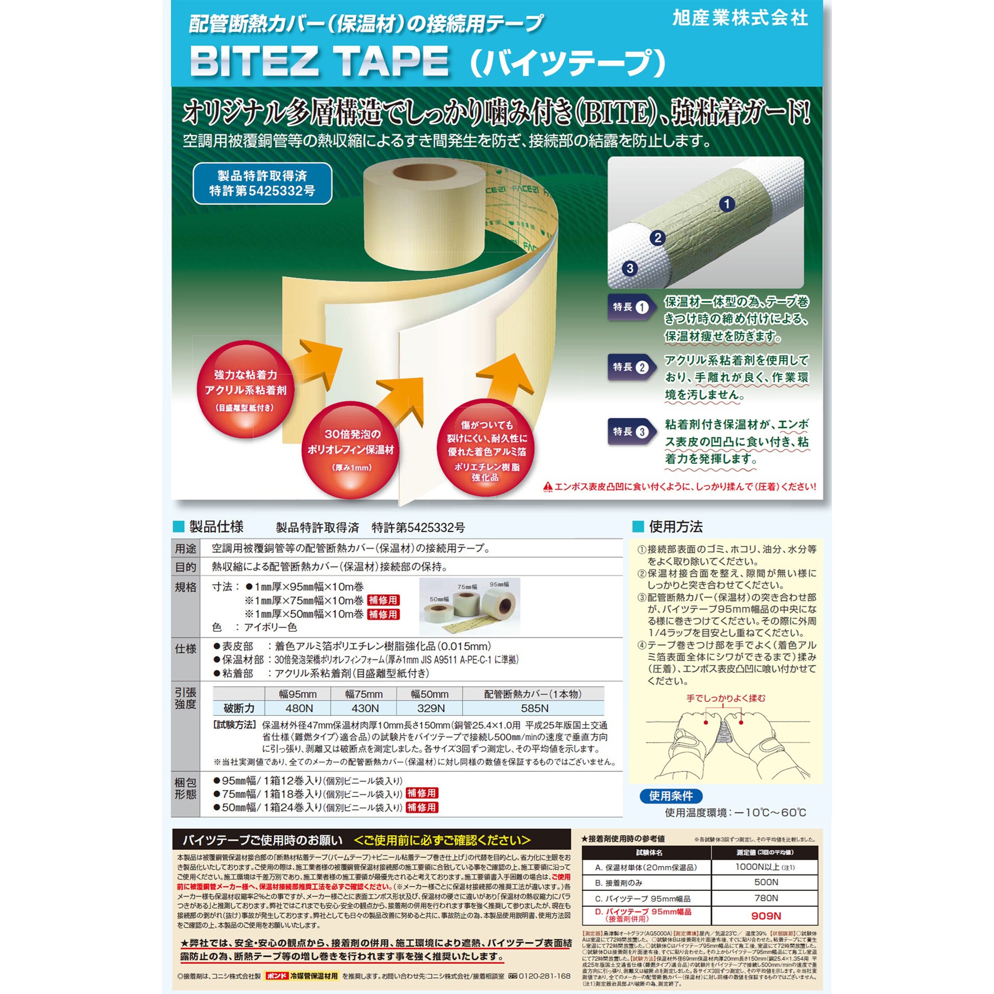 75Wx10M 旭バイツテープ 昭和コーポレーション 1巻 75Wx10M 【通販
