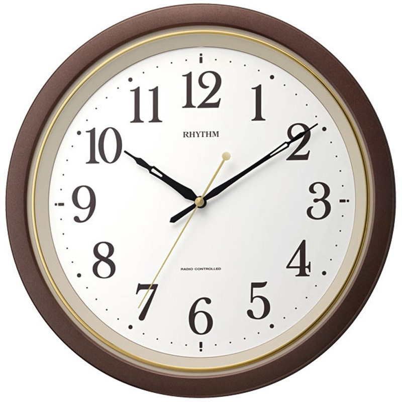 Tomo】電波時計 4MN543RH18 ホワイト リズム時計 掛時計 Amazon.co.jp