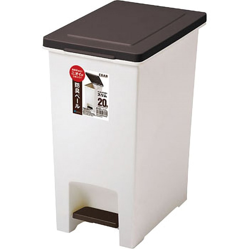 A6413 R防臭エバン ペダルペール アスベル 角型 ホワイト色 容量20L