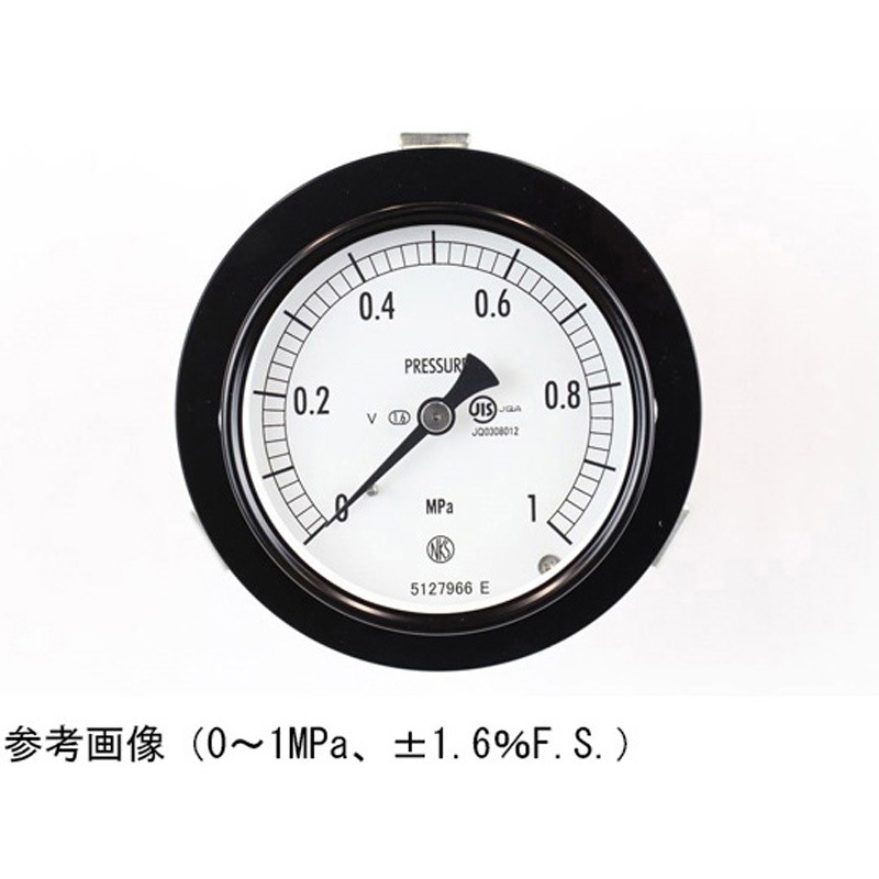 AC15-131 普通形圧力計(Φ75)埋込形D枠(取付金具)耐振用 AC15-131シリーズ 1個 長野計器 【通販モノタロウ】