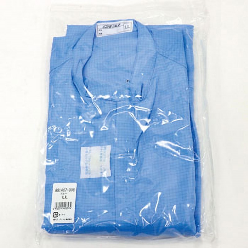 AZ861407 AZ-861407 クリーンルーム用ウェア カバーオール(年間用) アイトス 混率ポリエステル100% ブルー色 LL