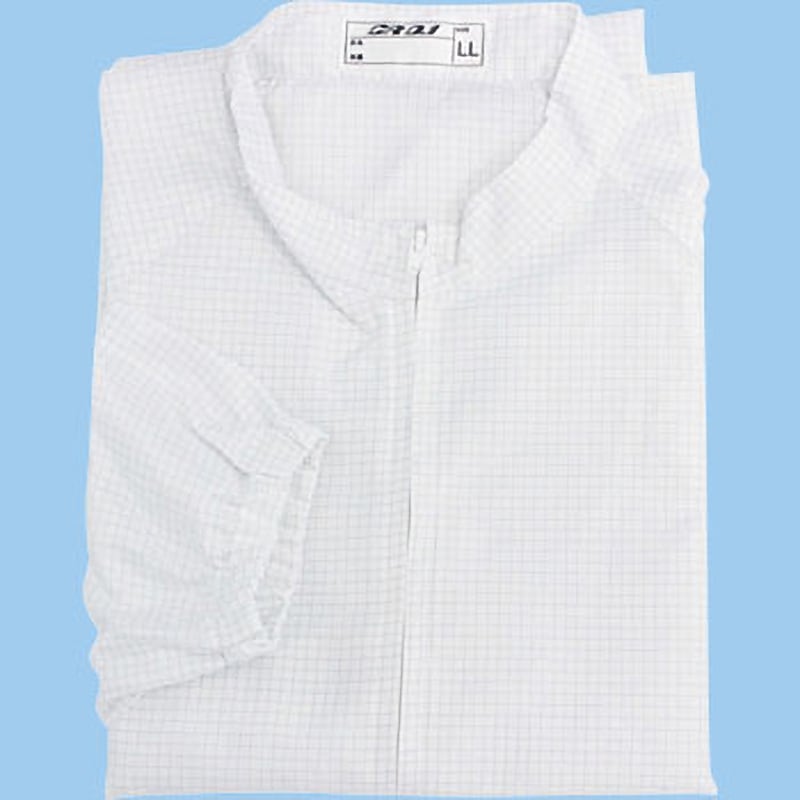 AZ861420 AZ-861420 クリーンルーム用ウェア セパレートタイプ(上衣)(男女兼用)(年間用) アイトス 帯電防止 ホワイト色 サイズLL