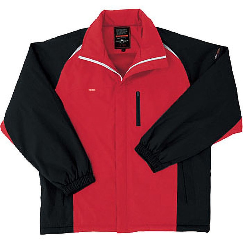 AZ8471 AZ-8471 TULTEX(R) 防風防寒 防寒ショートコート(防寒) アイトス ブラック×レッド色 サイズLL着丈77cm