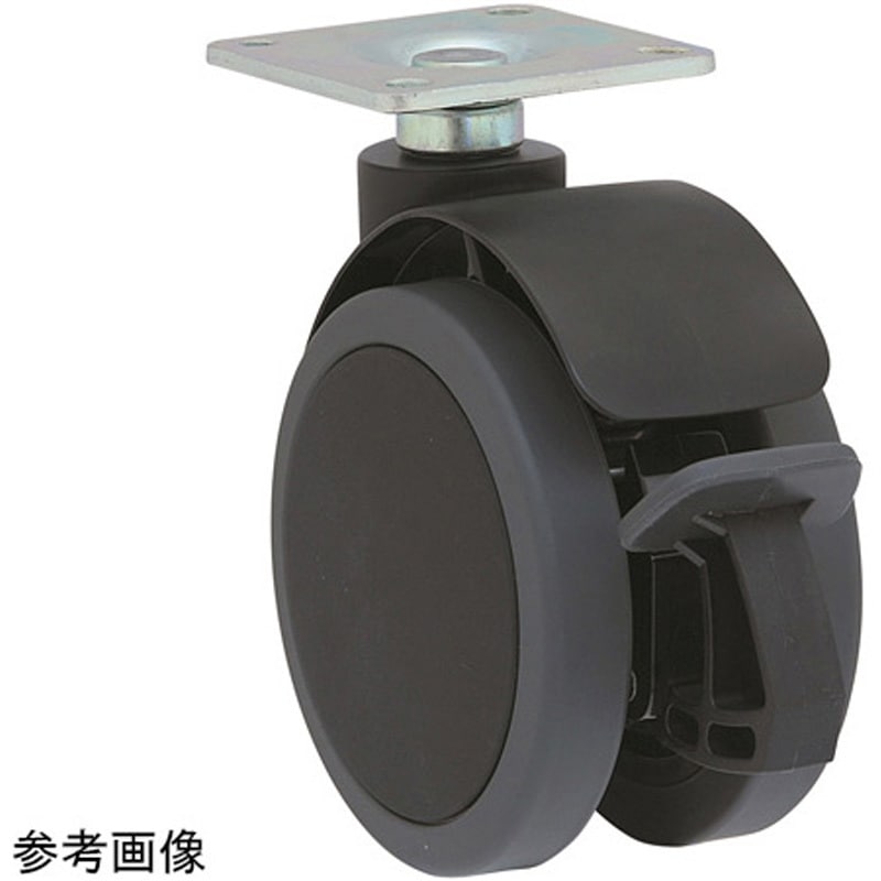 CT100S-T 振動・衝撃吸収 双輪キャスター Φ100 自在ストッパー付 プレート式 CT100Sシリーズ 1個 東海キャスター 【通販モノタロウ】