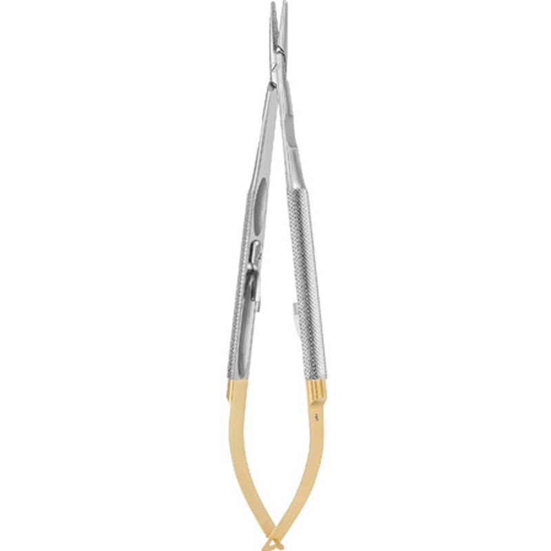 FM538R ダイヤダスト付マイクロ持針器 直 ラウンドハンドル FMシリーズ ビー・ブラウンエースクラップ 直 全長190mm ラウンドハンドル仕様   FM538R