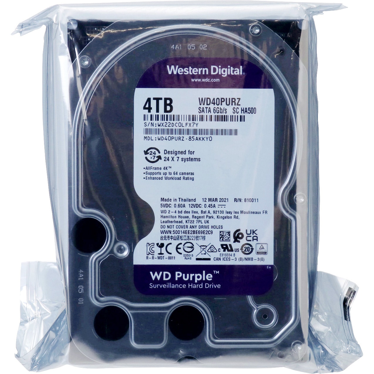 【新品未使用】WESTERN DIGITAL 4TB HDD 3.5インチx2台WesternDigital