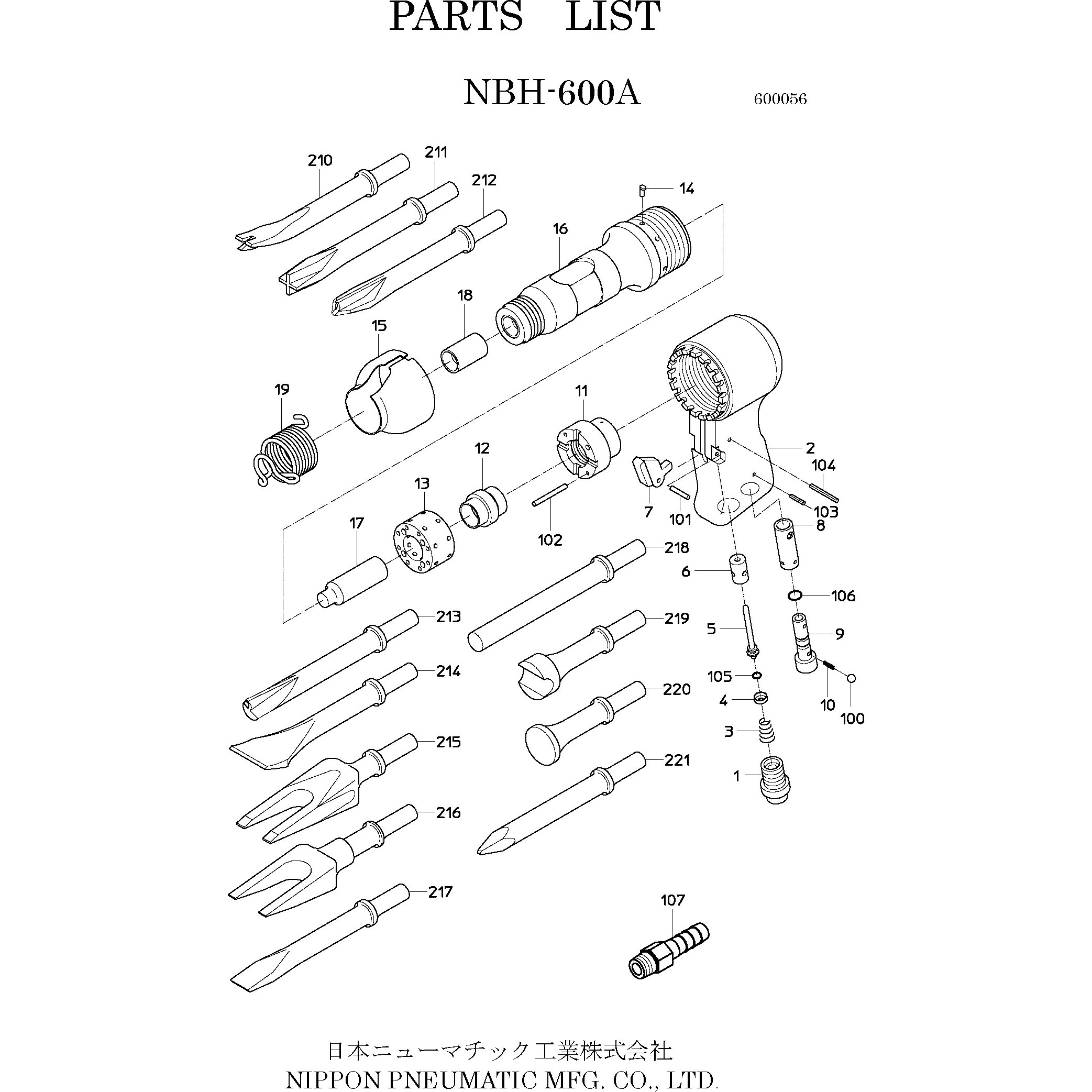 15204270 部品 オートチゼラ NBH-600A 日本ニューマチック工業 スロットルバルブ - 【通販モノタロウ】