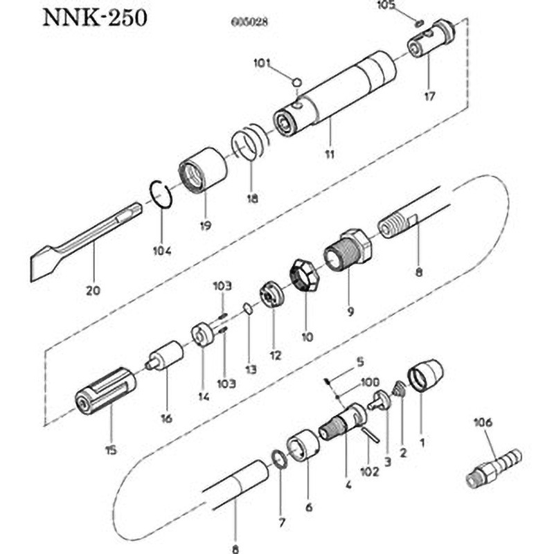 17514942 部品 ニューケレン NNK-250 日本ニューマチック工業 ライナケースCP 22,943円