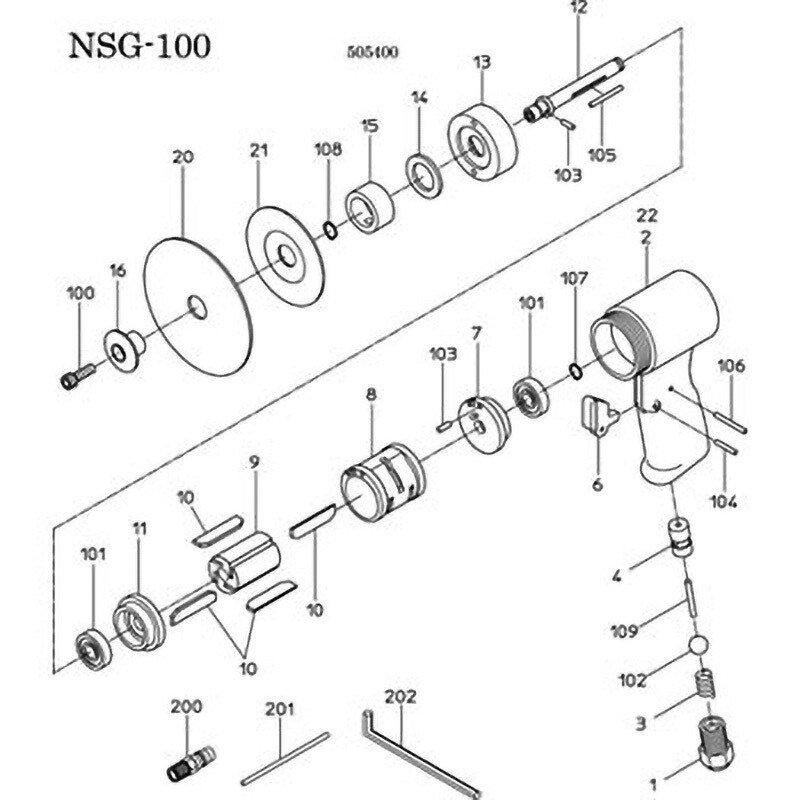 28205051 部品 サンダ NSG-100 日本ニューマチック工業 ラバー