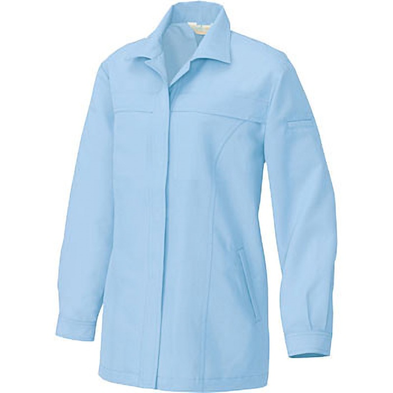 AZ1241 AZ-1241 低発塵クリーンワーク 長袖スモック(年間用) アイトス サックス色 サイズ5L 4,980円