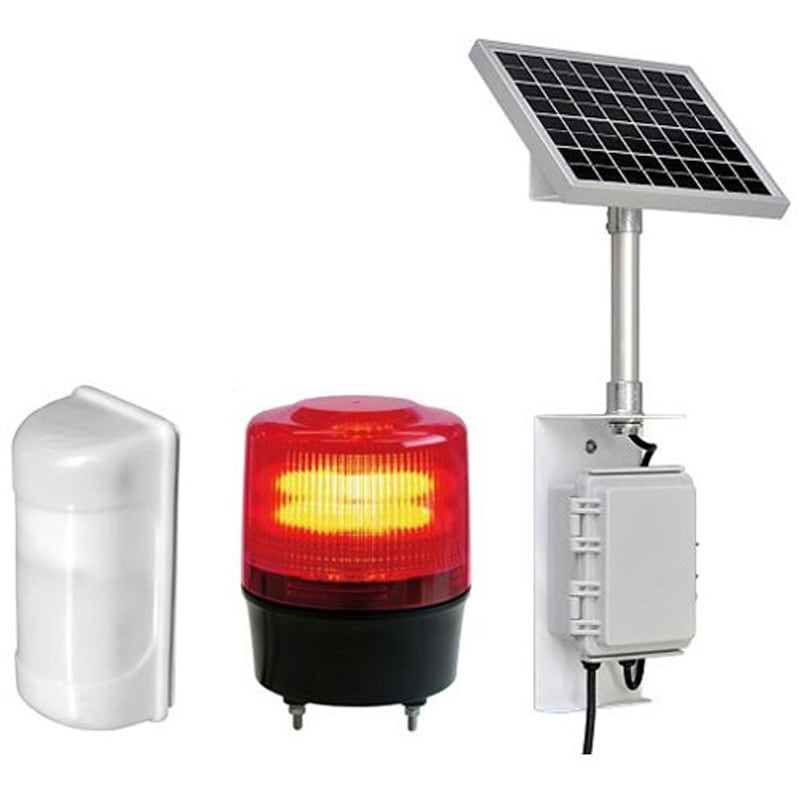 灯明1対(2台) KM12R-L12TJR 簡易車両入出庫警告灯(ソーラー式)ニコトーチΦ120 双方向