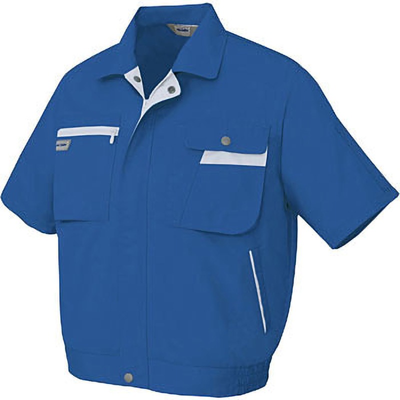 AZ5321 AZ-5321 ムービンカット 半袖ブルゾン(春夏用) アイトス 帯電防止 バーバリー ブルー色 6L着丈72cm