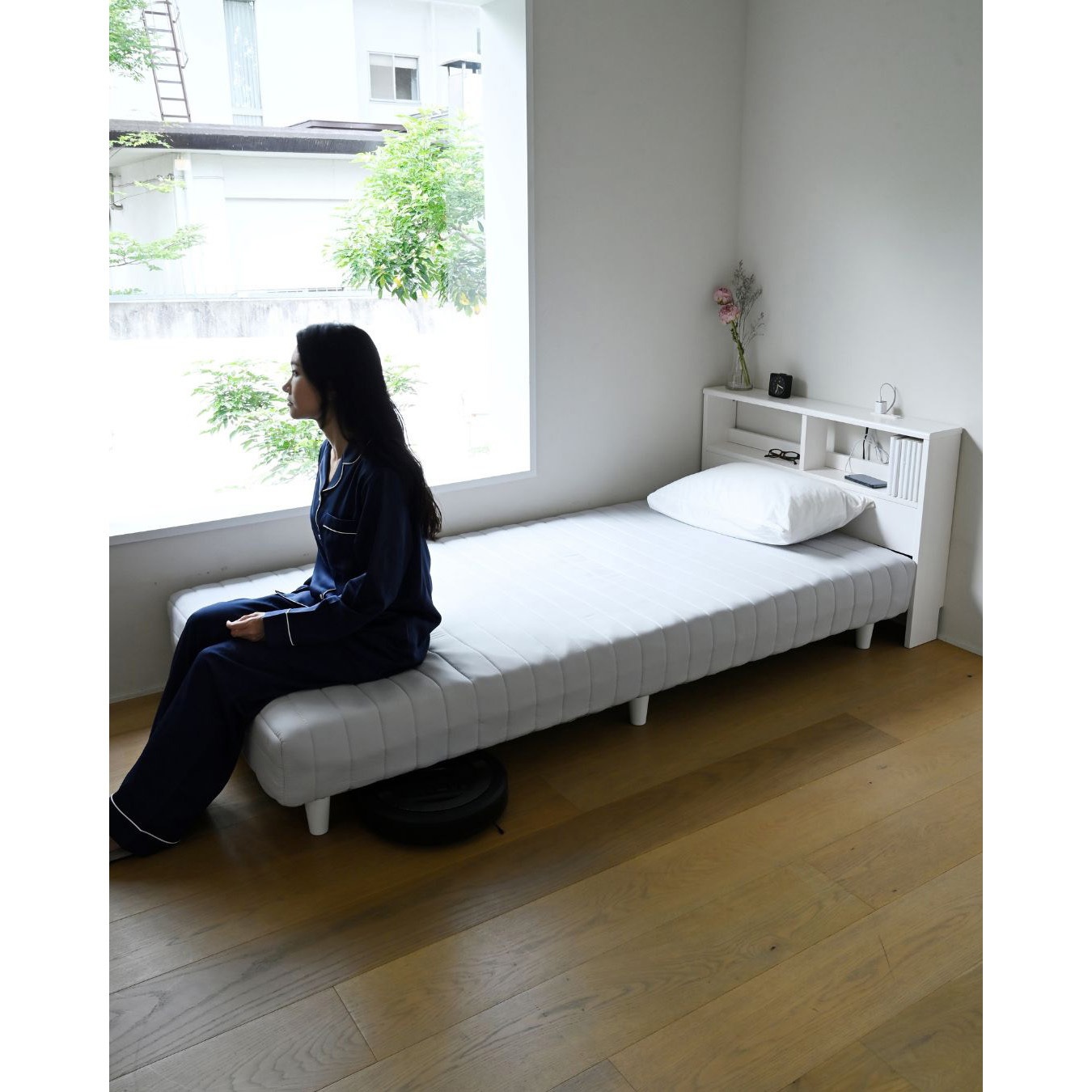 JA-100(WW)1×6 【脚のみ】ロボット掃除機が入る 脚付きマットレス 専用