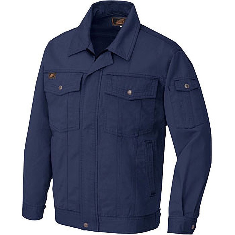 AZ6540 AZ-6540 アジトインパクト 長袖ブルゾン(年間用) アイトス 混率綿100% ツイル ネイビー色 S着丈62cm