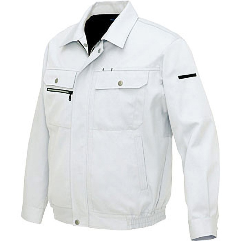 AZ3401 AZ-3401 アジトマックス 長袖ブルゾン(秋冬用) アイトス 名入れ可 帯電防止 プレミアムストライプ シルバーグレー色 S着丈62cm