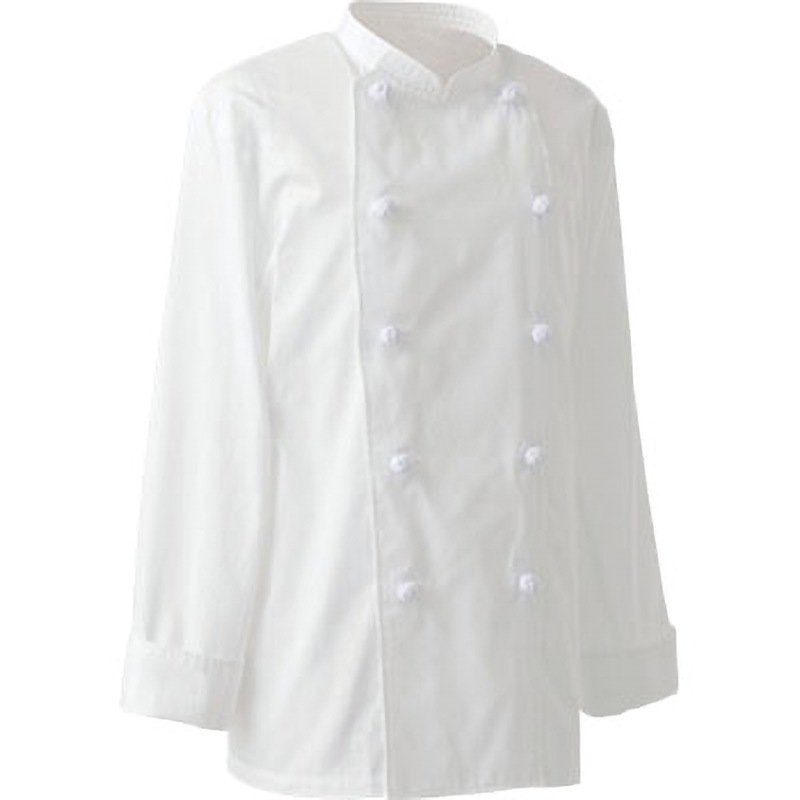 AA0411-1 コックコート・兼・長袖 セブンユニフォーム ホワイト色 男女兼用 サイズS  AA0411-1 5,450円