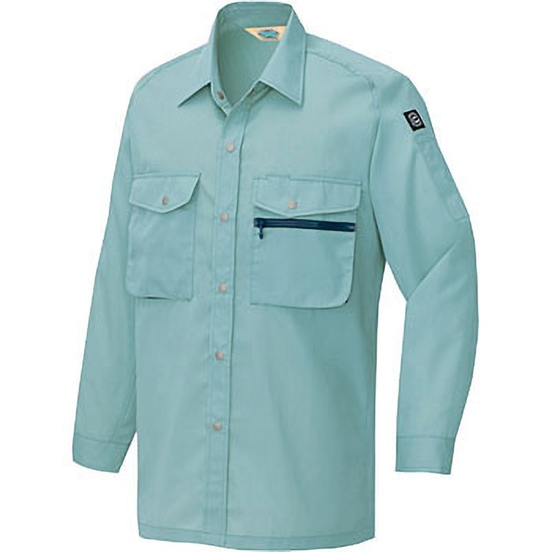 AZ285 AZ-285 エコT/Cニューワーク 長袖シャツ(薄地)(年間用) アイトス アフターペットバーバリー 帯電防止 サファイアブルー色 5L着丈79cm 5,598円