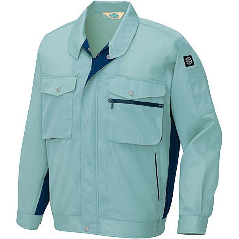 AZ280 AZ-280 エコT/Cニューワーク 長袖サマーブルゾン(春夏用) アイトス 帯電防止 アフターペットバーバリー サファイアブルー色 L着丈66cm