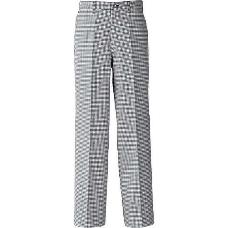 BL1475-7 TLパンツ・男 セブンユニフォーム 男性用 後染めギンガムチェック ホワイト×ブラック色 サイズ70  BL1475-7