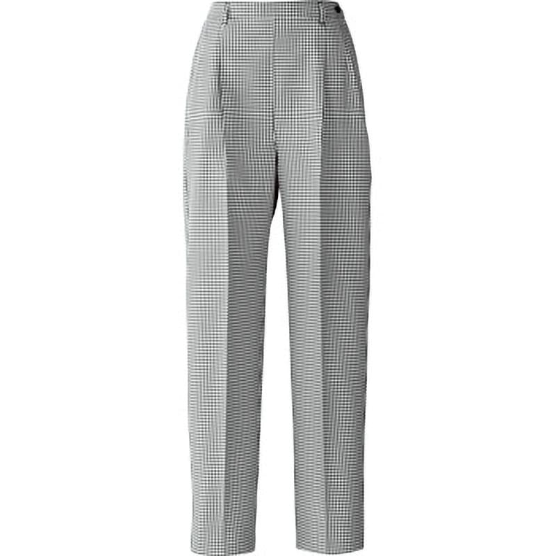 BL1476-7 TLパンツ・女 セブンユニフォーム 女性用 後染めギンガムチェック ホワイト×ブラック色 S  BL1476-7